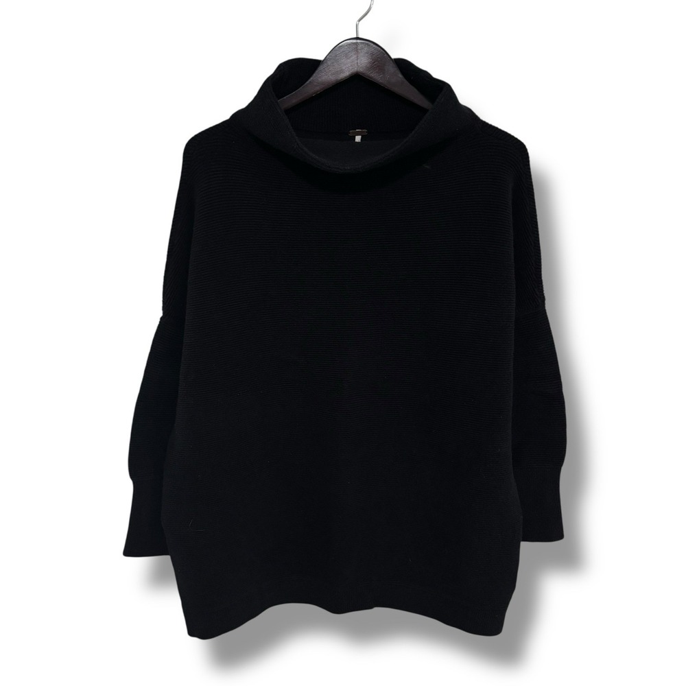 Free People Black Crew Neck Sweater